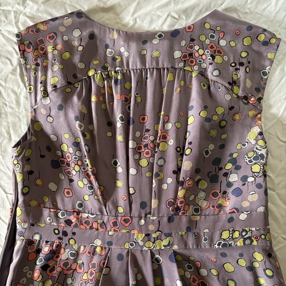 Boden Purple Silk Floral Patterned Dress for spring - Picture 6 of 7